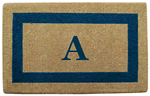 Blue Border MOnogram Doormat Product Image