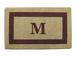 Brown Border Monogram Doormat Product Image