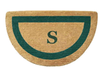 Green Border Monogram Doormat Product Image