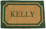 Blade Border Green Personalized Doormat Product Image