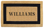 Single Black Border Personalized Doormat Product Image