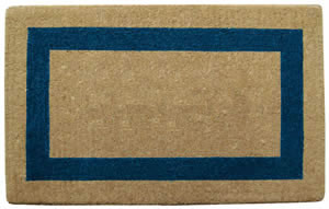 Residential Coir Brush Doormats | Blue Border Door Mat Product Image