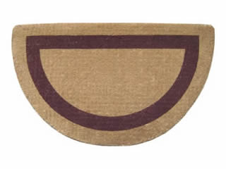 Residential Coir Brush Doormats | Brown Border Door Mat Product Image 02